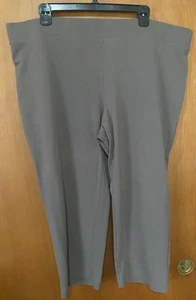 Pure J Jill Pants Size XL Womens Brown Slim Leg Stretch Pull On Cropped - Zdjęcie 1 z 3