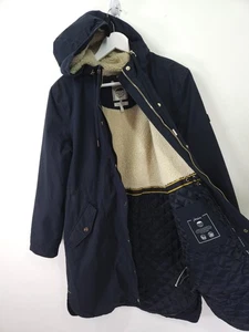 Joules Loxley Kuschelmantel Gr. 12 dunkelblau wasserdicht Fleece gefüttert Parka Regenmantel - Bild 1 von 16