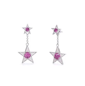 Orecchini donna Mabina Starlet 563558 stella rosa - Foto 1 di 3