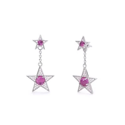 Orecchini donna Mabina Starlet 563558 stella rosa - Immagine 1 di 3