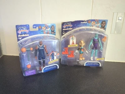 Space Jam A New Legacy Lebron James With Acme B-Ball Blocker 4" Toy Figure X2 - Image 1 of 4