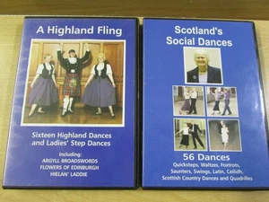 A HIGHLAND FLING & SCOTLAND'S SOCIAL DANCES Scottish Highland Dance DVD x 2 - Picture 1 of 7