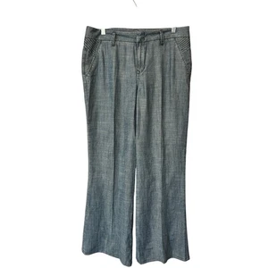 Level 99 Lino Mina Kamal Cambray Pierna Ancha Pantalón Mujer 28 - Imagen 1 de 7