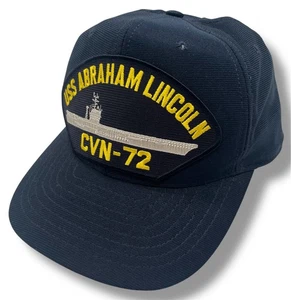 Cappello Navy USS Abraham Lincoln CVN-72 Snapback ricamato di Eagle Crest USA - Foto 1 di 8