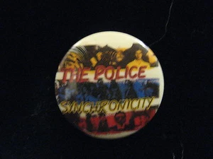 Botón insignia de pin de policía-sincronicidad-rock-años 80 vintage-raro - Imagen 1 de 1