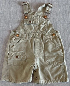 Mono corto vintage GAP BABY 2005 sarga utilitario bolsillos de carga 12-18M oliva - Imagen 1 de 5