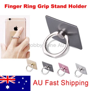 Universal Finger Ring Grip Stand Holder for Smart Phone Samsung iPhone X 8 Plus - Picture 1 of 13