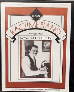 Ragtime Piano taught by David B Cohen 6 Cassette Tapes Music & Book - Picture 1 of 4