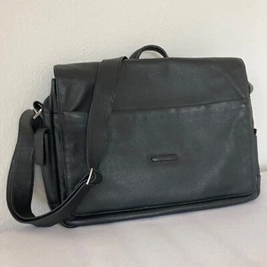 PIQUADRO Messenger Bag, Laptoptasche, echtes Leder, schwarz, SUPERTOP! - Bild 1 von 14