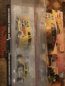 HOT WHEELS CAR CULTURE 2-PACK MOONEYES VOLKSWAGEN T1 PANEL BUS & CUSTOM BEETLE!! - Picture 1 of 5