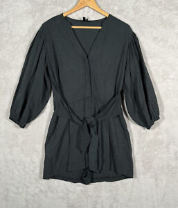 Paige Romper Puff sleeves Womens size 6 Black 