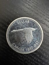 1967 Canadian Silver Dollar Coin Cameo Frosty