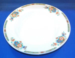Alfred Meakin England 10" Diameter" Small Serving Bowl Orange and Blue flowers - Picture 1 of 4