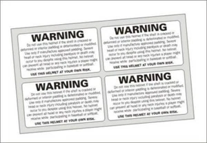 8x Baseball Softball Sports Back of Helmet Uniform Warning Decal, Little League - Picture 1 of 1