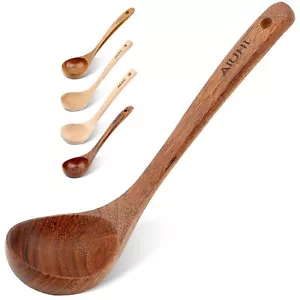 Wooden Ladles for Kitchen Cooking Wood Soup Ladle10.8inch Large Spoons for Ki... - Picture 1 of 7