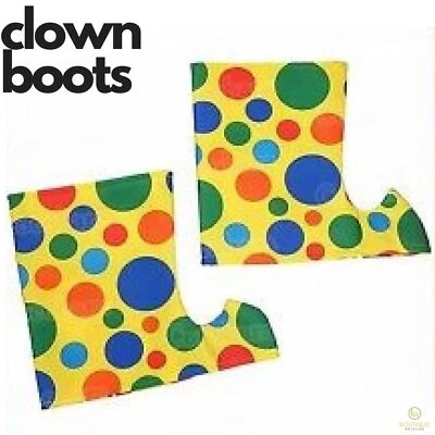 CLOWN BOOTS Shoe Covers Jester Elf Costume Party Halloween Shoes - image 1 of 2