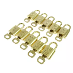 LOUIS VUITTON Padlock & Key Bag Accessories Charm 10 Piece Set Gold 36449 - Picture 1 of 1