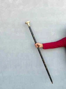 Designer Brass Handle Walking Stick Antique Style Victorian Wooden Cane Gift - Bild 1 von 4
