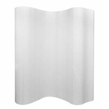 vidaXL Paravento Bambù Bianco Muro Divisore Pannello Solido Separatore Stanza