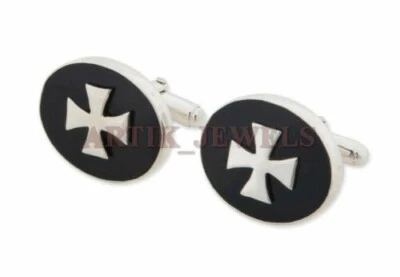 Gemstone Nero Naturale Onice Con Gemelli In Argento Sterling 925 #2386 - Immagine 1 di 4