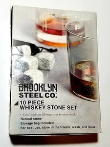 Juego de 10 piezas de piedra whisky Brooklyn Steel Co. nuevo en caja - Imagen 1 de 2