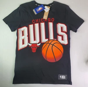 NBA Chicago Bulls Basketball Boys T Shirt Size 14 Black Graphic Print - Picture 1 of 5