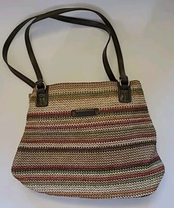 Vintage Rosetti Women's Colorful Thread Knitted Shoulder Bag Snap Closure EUC - Picture 1 of 8