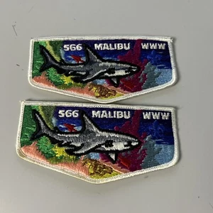 MALIBU OA LODGE 566 BSA WESTERN LOS ANGELES COUNTY COUNCIL CA BLUE SHARK FLAP - Picture 1 of 2