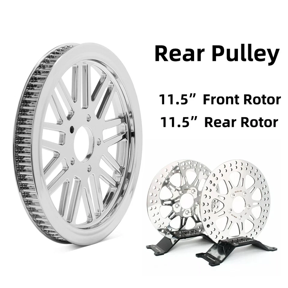 Rotores de polea trasera de radios 66TH 1" para Harley Heritage Softail Deluxe FLS 07-11 Foto 1 de 4