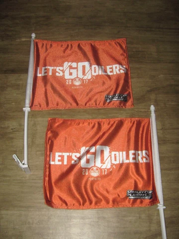 Edmonton Oilers 2017 NHL HOCKEY STANLEY CUP PLAYOFFS ORANGE PLAYOFFS Car Flag Cover