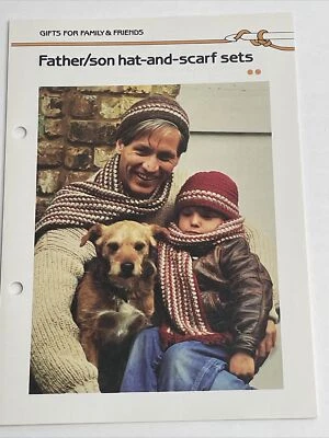 Marshall Cavendish Father & Son Hat & Scarf Set  Crochet Pattern  - Image 1 of 4