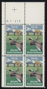 US - 1984 25th Anniv of Alaska Statehood - SC# 2066 Plate Block of 4 Mint NH OG - Picture 1 of 2