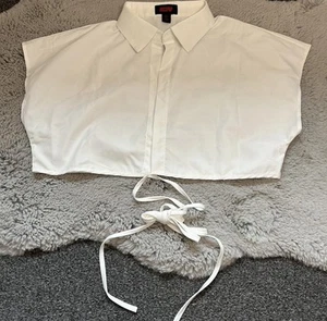 misspap white wrap tie waist cropped collared shirt size 6 - Picture 1 of 5