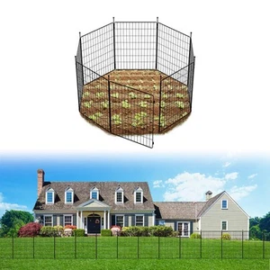 Decorative Garden Fence for Outdoor Use - Metal Wire Barrier for Dogs & Rabbi... - Picture 1 of 6