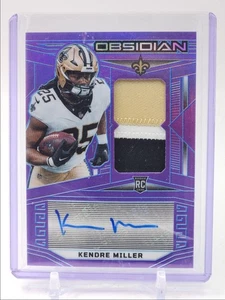 KENDRE MILLER 2023 OBSIDIAN RPA ROOKIE PURPLE FLOOD PATCH RC AUTO /30 Q5700 - Picture 1 of 2