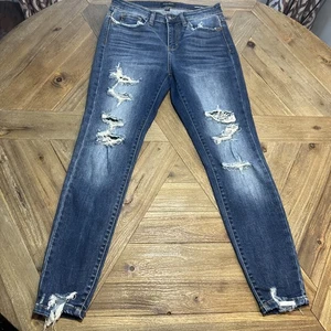 Judy Blue Relaxed Fit Jeans Größe 5/27 Blau Damen Distressed Stretch Denim - Bild 1 von 15