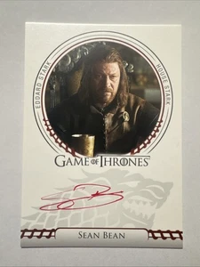 2024 Game Of Thrones Legends Of Realm Sean Bean Eddard Stark Sigil Auto - Picture 1 of 6