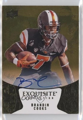2014 Exquisite Collection Yellow Rainbow /5 Brandin Cooks #157 Rookie Auto RC - Image 1 of 2
