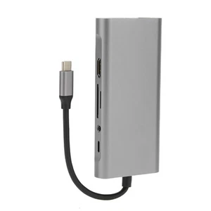 USB C Hub 10 In 1 1000M LAN Ethernet 4K HDTV VGA 100W PD Fast Charge US FY - Afbeelding 1 van 24