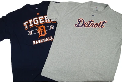 Detroit Tigers MLB Majestic Men's Big & Tall 2-Pack Short Sleeve T-Shirt - Image 1 of 4