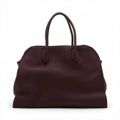 Bolso de Mano The Row Soft Margaux 15 Cuero Burdeos Foto 1 de 4