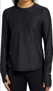 DSG Girl's 365 Long Sleeve Stylish Tee Pure Solid Black Size Small - Picture 1 of 5