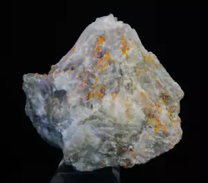 Realgar in Ulexit / U.S Borax Tagebau, Kalifornien / Mineralienpräparat - Bild 1 von 8