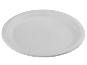 50 Menüteller aus Zuckerrohr Bagasse ungeteilt oval 26x20 cm Pappteller (41126) - Bild 1 von 1