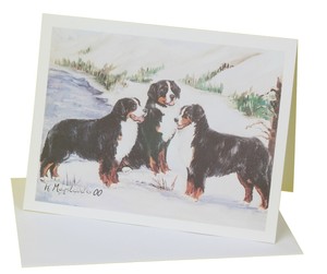 Bernese Mountain Dog Group Blank Card Celebration Xmas Birthday Anniversary 