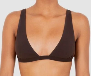 $146 Anemos Women's Brown Solid Decollete Bikini Top Swimwear Size M - Picture 1 of 1