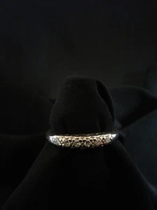 REDUCED!  14K White Gold Six Diamond Band/Ring-Size 9 - Picture 1 of 5