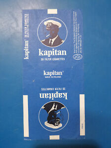 opened empty cigarette soft pack--84 mm-Poland-Kapitan
