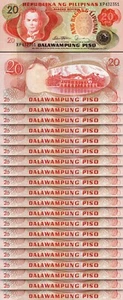 Philippines 20 Piso 1978, UNC, 20 Pcs LOT, Consecutive, P-162c, Sg 10, Prefix XP - Picture 1 of 5