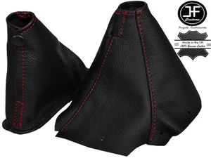 RED STITCH REAL LEATHER SHIFT BOOT & E BRAKE BOOT FITS SKYLINE R34 1998-2002 - Bild 1 von 3